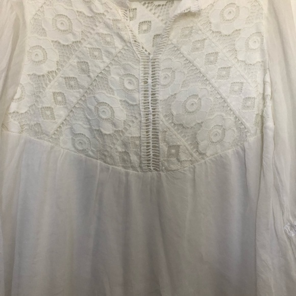Bellambra Made Italy 100% Silk Eyelet Blouse Small - Picture 7 of 11
